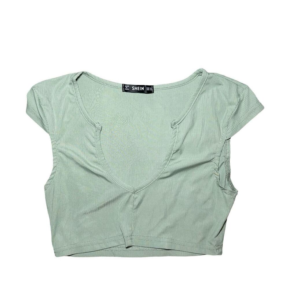 Shein Women's Green Crop-top